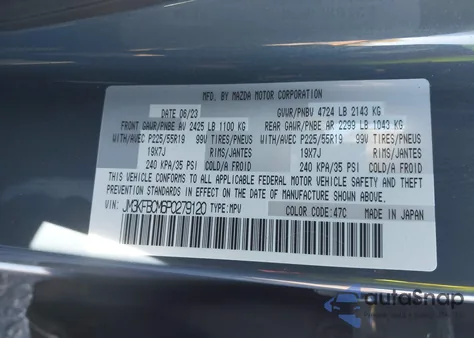 2023 Mazda Cx-5 2.5 S Carbon Edition z USA, uszkodzony, nr VIN JM3KFBCM6P0279120